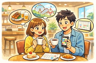 友人との食事・予定合わせ